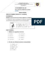 Actividad N.4 Algebra - Grado 9