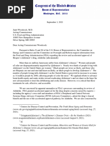 House Democrats Request Information From FDA On Aduhelm Approval