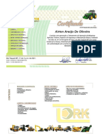 Certificado de Máquinas Agrícolas Trator - Airton Araújo de Oliveira 2021