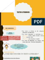 Textos literarios: características y estructura