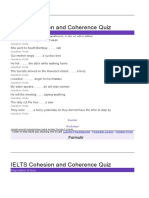 IELTS Cohesion and Coherence Quiz