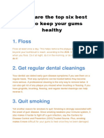 Top Six Tips For Healthy Gums