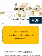 Tipos de Argumentos 3º Medio