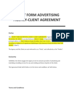 Short Form Advertising Agency-Client Agreement: Parties