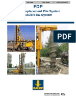 Full Displacement Pile System BAUER BG-System: Produktinformation Product Information