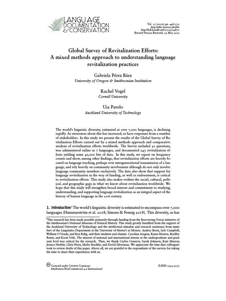 Global Language Revitalization Survey Insights | PDF | Spss | Data