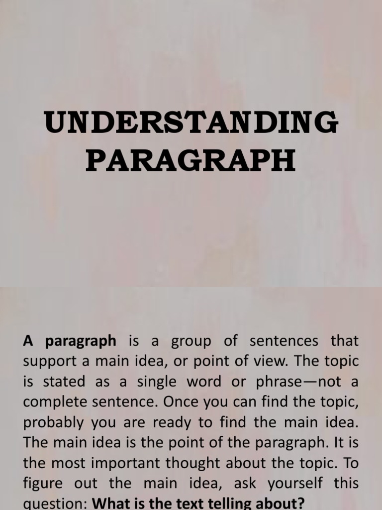 Understanding Paragraph Structure | PDF | Paragraph | Cognition