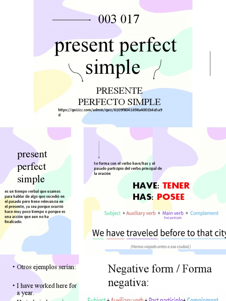 Present Perfect Simple Exposicion | PDF | Artes del Lenguaje y ...