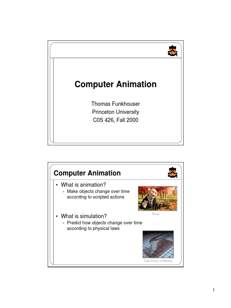 Animation 1 Pdf Computer Animation Interpolation