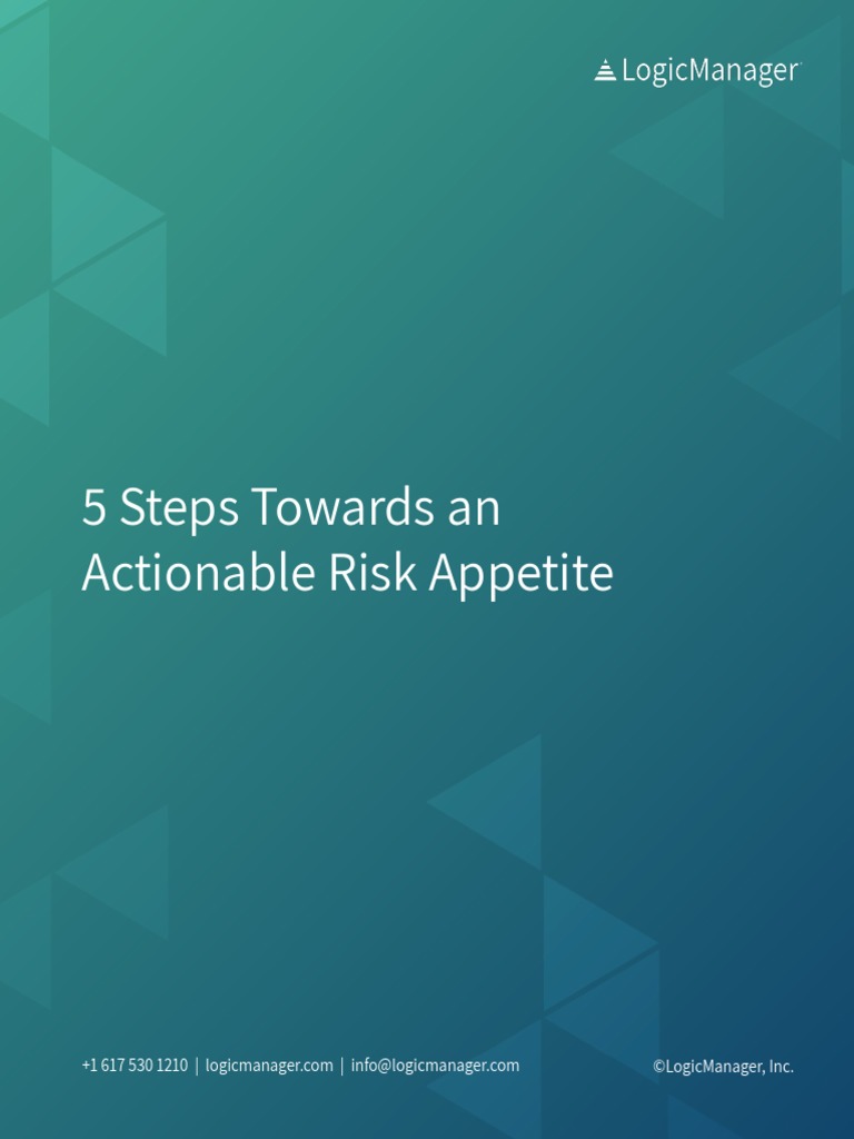 5 Steps Towards An Actionable Risk Appetite 1630506330 | PDF | Risk | Goal