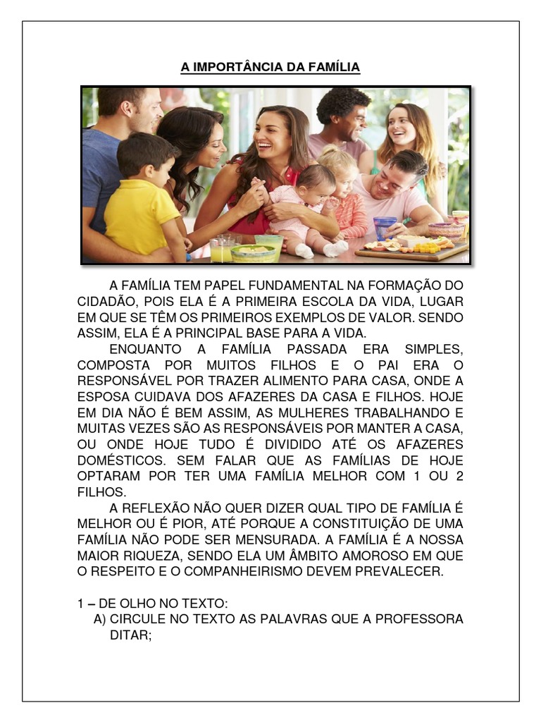 A Importância da Família na Formação | PDF | Família