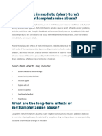 What Are The Immediate (Short-Term) Effects of Methamphetamine Abuse?