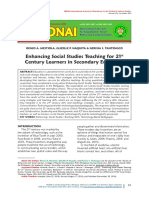 Enhancing Social Studies Teaching For 21 Century Learners in Secondary Education