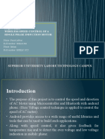 Project Name: Wireless Speed Control of A Single Phase Induction Motor