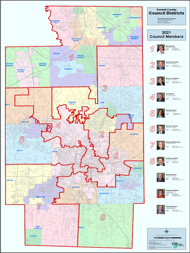 Summit County Ohio Auditor Gis 2021 Summit County Council Map | Pdf