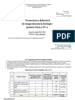 Proiectare Biologie 6 2021