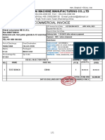 Commercial Invoice: Taian Dongtai Machine Manufacturing Co.,Ltd
