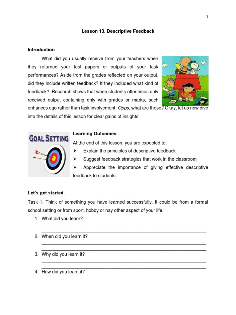 Lesson 13 in Asessment in Learning 1 | PDF | Communication ...