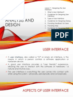 SAD Week 7 Designing The User Interface