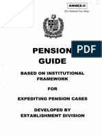 Pension Guide: Based On Institutional Framework FOR Expediting Pension Cases Developed by Establishment Division