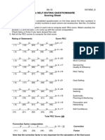 Pecs Self-Rating Questionnaire Scoring Sheet: Instructions