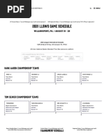 2021 LLBWS Game Schedule - Little League