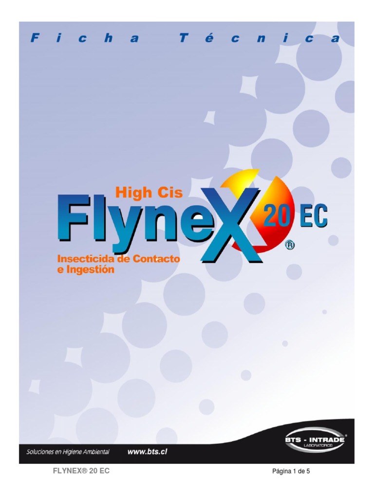 Flynex® 20 EC: Insecticida Eficaz y Seguro | PDF | Insectos | Agua