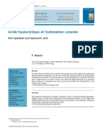 Acide Hyaluronique Et Hydratation Cutanée: Skin Hydration and Hyaluronic Acid