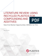 Literature Review: Using Recycled Plastics For Compounding and Additives