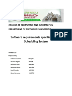 Software Requirements Specification For Scheduling System