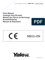 Parts Manual Catalogo Parti Ricambi Manuel Des Pièces de Rechange Ersatzteilkatalog Manual de Repuestos
