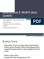 KEBERADAAN E-SPORTS BAGI GAMERS