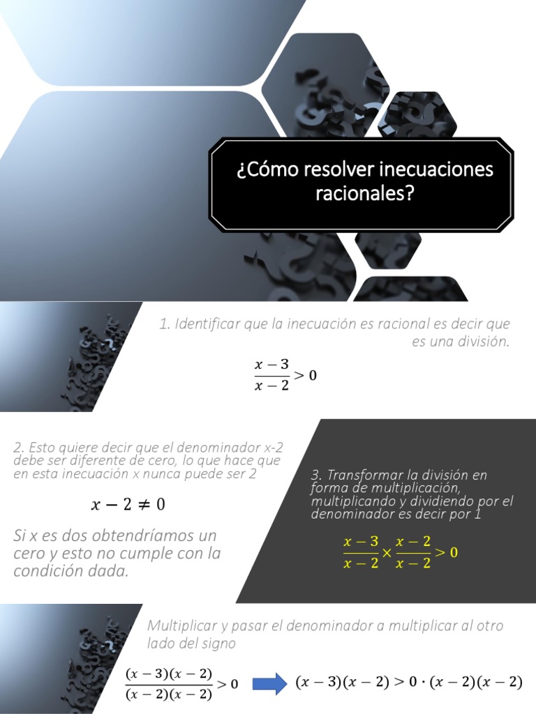 Resolver Inecuaciones Racionales | PDF | Multiplicación | Análisis ...
