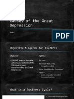 Causes of The Great Depression Homework