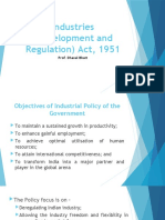 Industries (Development and Regulation) Act, 1951: Prof. Dhaval Bhatt