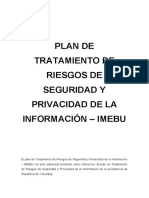 Plan Tratamiento Riesgos Informacion