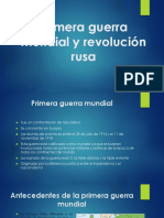 Primera Guerra Mundial y Revolución Rusa