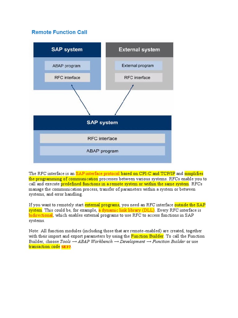 SAP Remote Function Call PDF