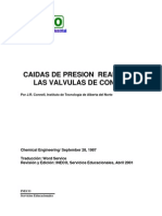 Caida de Presion en Valvulas de Control