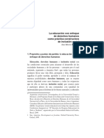 La Educación Con Enfoque en Ddhh Como Práctica Constructora de Inclusión Social