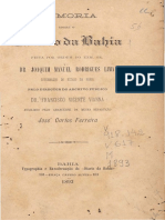 Memória Sobre o Estado Da Bahia. 1893. Vianna, Francisco Vicente.