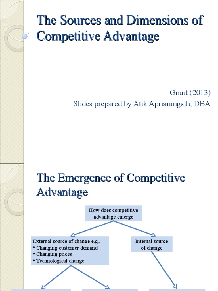 Sources of Competitive Advantage Explained | PDF | Strategic Management ...