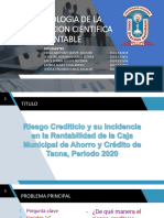 Metodología de la investigación científica contable: Riesgo crediticio y rentabilidad