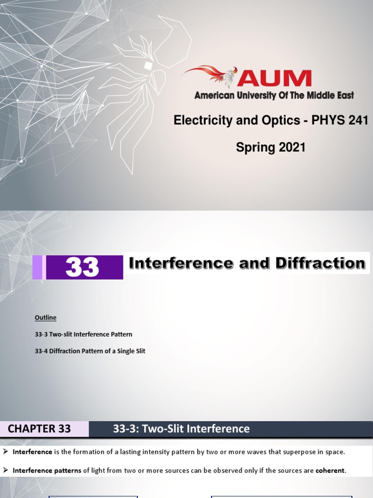 Interference and Diffraction Patterns | PDF