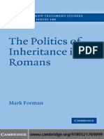 The Politics of Inheritance in Romans - Mark Forman