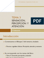 TEMA 3 Sensación, Percepción y Atención