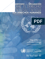 Comentario a La Declaracion Sobre El Derecho a Defender Derechos Humanos