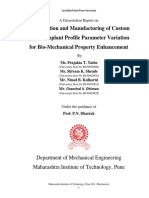 Optimization and Manufacturing of Custom Dental Implant Profile Parameter Variation For Bio-Mechanical Property Enhancement