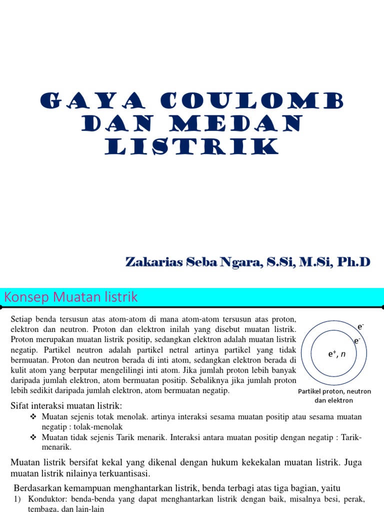 Gaya Coulomb dan Medan Listrik Kelas 12 | PDF
