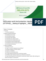 100% stator earth fault protection - Relion 670 - ABB - Settings & highlights